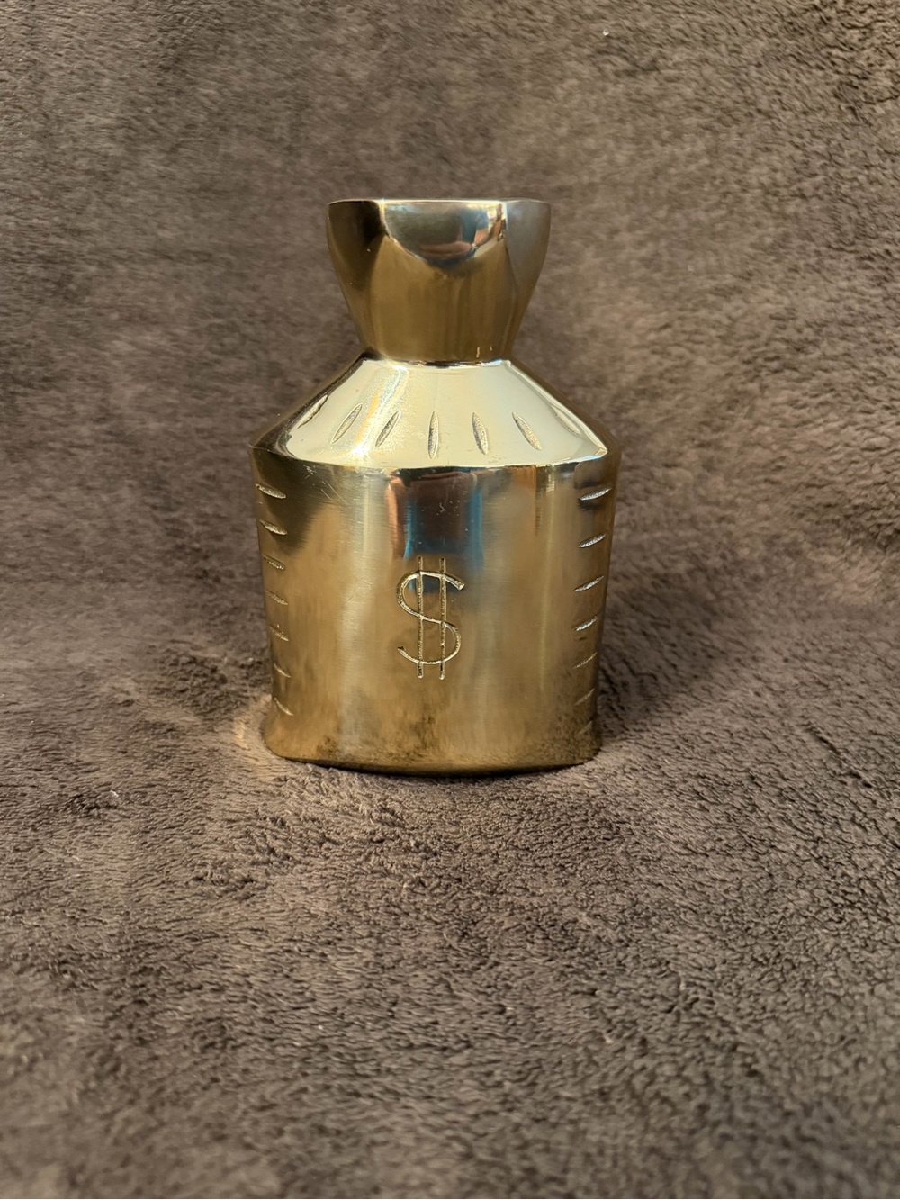 Shiny Gold Money Bag Accent Bank